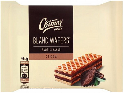 Вафлі Світоч BLANC з какао (7613287056832) 40 г