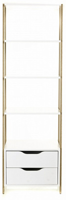Этажерка SOKME Модена белый/дуб сонома