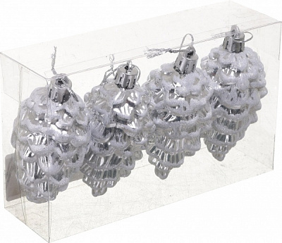 Набор елочных шаров Комплект № 24 d 80 мм 4 шт./уп.