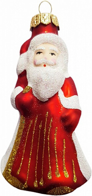 Елочная игрушка Юріта Дед Мороз 1089М красный с белым
