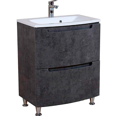 Тумба підлогова Aqua Rodos HeadWay 70 см темний мармур консольна під умивальник Дельта 70