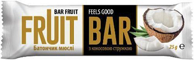 Батончик Fruit Bar мюсли с кокосовой стружкой 25 г 