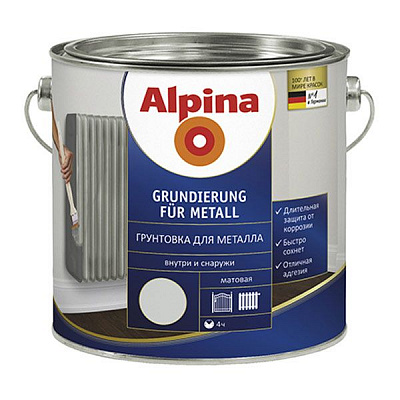 Грунтівка Alpina Grundierung fur Metall 2.5 л