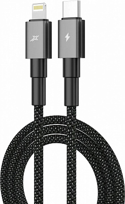 Кабель Grand-X Type-C — Lightning 1 м чорний (CL-08B)