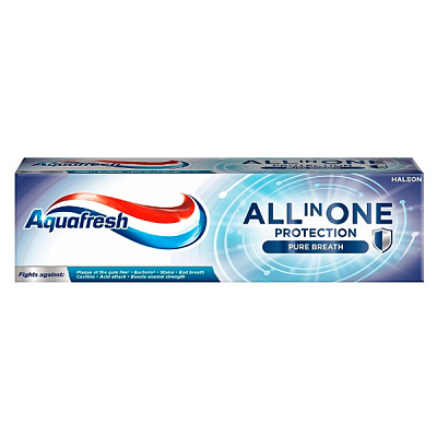 Зубная паста Aquafresh ALL IN ONE свежее дыхание 75 мл