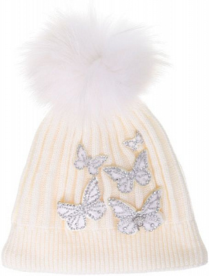 Шапка для девочек Pompona р.50-52 белый 20 Z P 72 ПЕ 