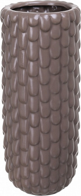 Ваза керамическая серая Falled 13х30,5 см