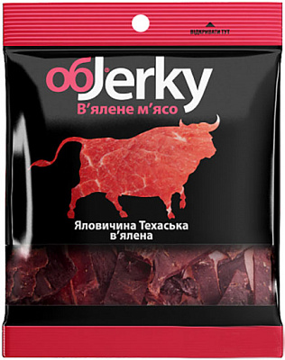 снеки Objerky Говядина Техасская вяленая 25 г (4820143390013) 
