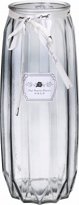 Ваза стеклянная серая Crystal Terri 29 см YIWU