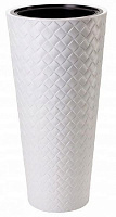 Горщик пластиковий Form Plastic Маката Слім-30 круглий 25л білий (2830-011) 