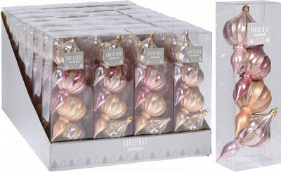 Набір ялинкових іграшок пластикових 60х115 см 11,5 см 4 шт./уп.