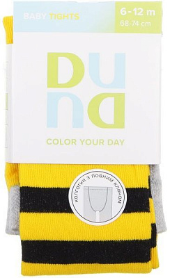 Колготки дитячі унісекс Duna 4935 р.68-74 чорно-жовтий