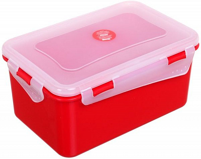 Контейнер Фієста 1.5 л прямокутний червоний Алеана