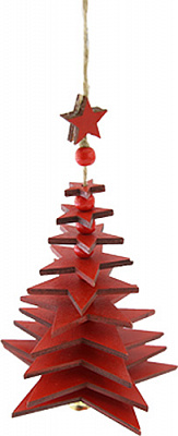 Підвіска Зірочка 16 см червоний 1220276