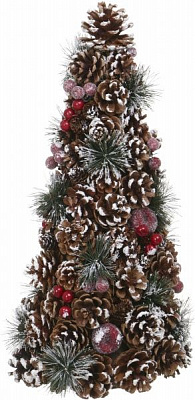 Елка искусственная украшенная 180108-1 коричневый 