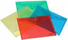 Папка-конверт із кнопкою прозора В5 колір в асортименті 5018 NORMA