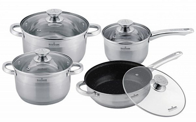 Набір каструль 8 предметів MK-3508B Maxmark