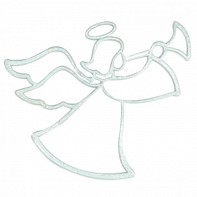 Елочная игрушка Ангел 2Д 12 см белый