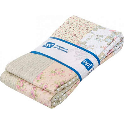 Покривало Underprice Печворк 160x220 см рожеве
