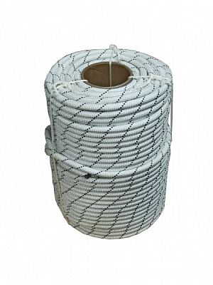 Шнур капроновий ф 10 (бухта 100 м.п.) 10 мм 100 м чорно-білий 6,4 кг