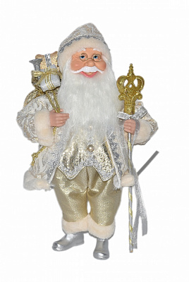 Декорация новогодняя Санта Кремовый 38 см