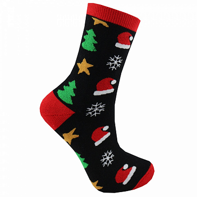 Носки махровые унисекс Premier Socks Новый год Рождество р. 18–20 серый