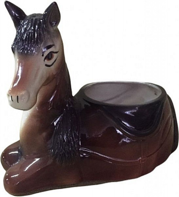 Підставка під вазон Кінь 29х23 см коричневий
