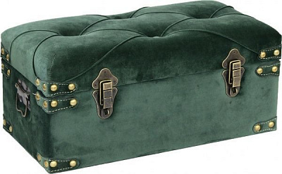 Сундук-пуф Art&Crafts Велюр 50х25х23 см зеленый 