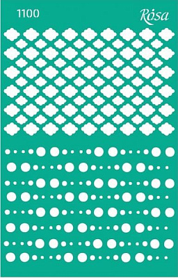 Трафарет багаторазовий самоклейкий Floral Poem №1100 GPТ50046012 130х200 мм Rosa Talent