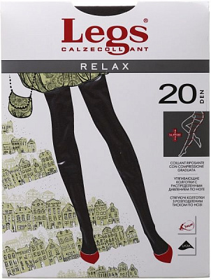 Колготки женские Legs 300 RELAX 20 den fumo р. 1 / 2 серый 