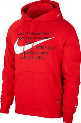 Джемпер Nike M NSW SWOOSH HOODIE PO FT CJ4863-657 р. L червоний