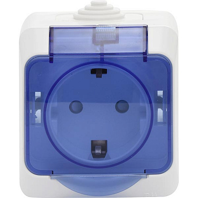 Розетка із заземленням Schneider Electric Cedar Plus 16 А 250 В зі шторками з кришкою білий WDE000543