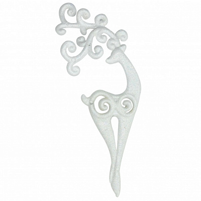 Ялинкова іграшка Олень Сказочный 18x2x8 см білий