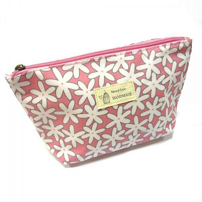 Косметичка Ромашки принт 1 шт. розовый B5108FL-pink 