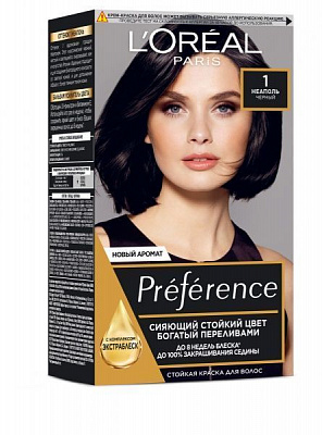 Гель-фарба для волосся L'Oreal Paris EXCELLENCE 1 Неаполь. Чорний 154 мл