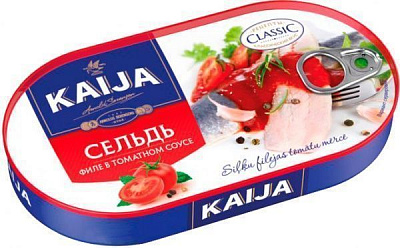 Оселедець Kaija філе в томатному соусі 170 г