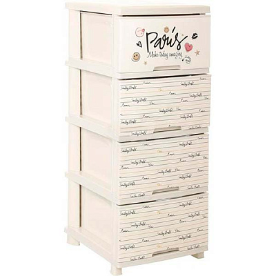 Комод пластиковая Smiley Paris Chic кремовий 940x490x390 мм