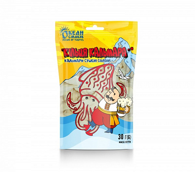 Кільця кальмарів ТМ Океан Смаків сушені солоні 30 г