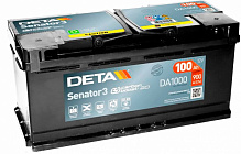 Аккумулятор автомобильный Senator 100Ah 850A 12V «+» справа (DA1000)