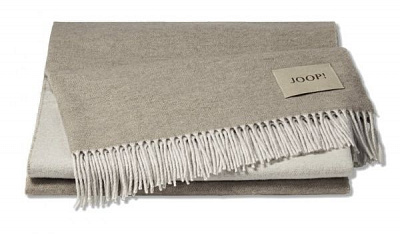 Плед SENS.DF Palisade-Kreide 130x180 см бежевий із коричневим Joop!