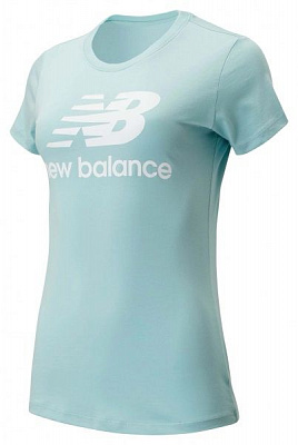 Футболка New Balance Футболка жін. ESSENTIALS STACKED LOGO св.блак. WT91546DRZ XS голубой