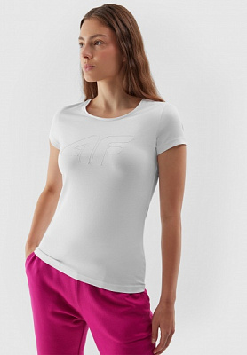Футболка 4F TSHIRT F0907 4FAW23TTSHF0907-10S р.S белый