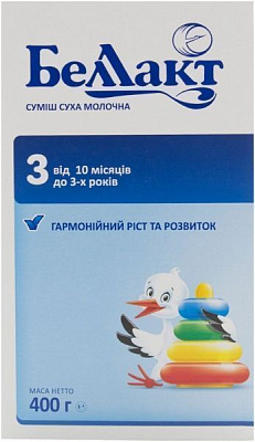 Суха молочна суміш Беллакт для гармонійного розвитку та росту 3 400 г 4810263019581