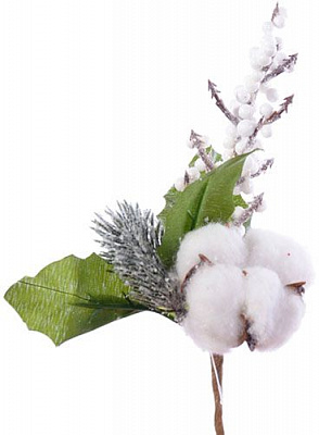 Гілочка декоративна Бавовна 23 см 801-293 Lefard