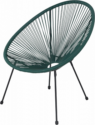 Крісло ротангове Indigo кругле 75,5х72х85 см зелений