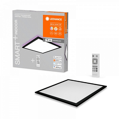 Светильник потолочный Ledvance Smart Wi-Fi Planon RGB 45x45 см 28 Вт черный 3000-6500 К 