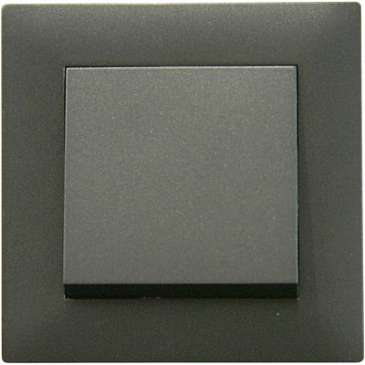 Выключатель одноклавишный Makel Rizz без подсветки дымчатый 88050001