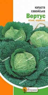 Семена Яскрава капуста савойская Вертус 0,5г (4823069800581)