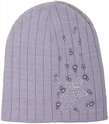 Шапочка дитяча для дівчинки Kraft+ 9791 р.50-52 світло-сірий