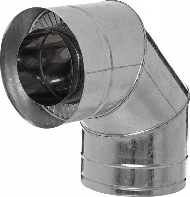 Коліно термо 0,5 мм нерж/оц Ф120/180 мм 90°Versia-Lux